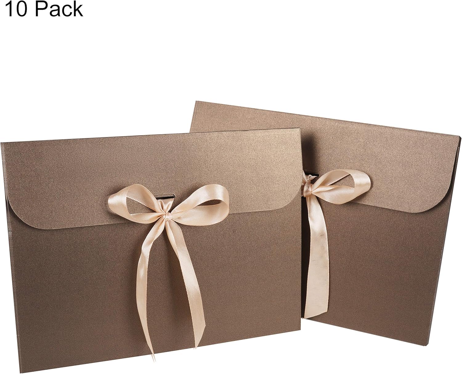 10 Pack Large Gift Envelopes With Ribbon Bow - Thick Vintage Envelopes for Wedding Birthday Invitations, Baby Bridal Shower, Graduation - Image 5