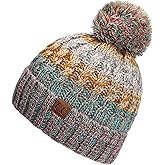 C.C Exclusives Women's Winter Seed Stitched Confetti Pom Beanie Hat (HAT-1816)(HAT-2214)(HAT-2085)(HAT-3841)