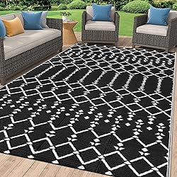 Smiry Outdoor Rug 6x9 ft, Waterproof Reversible