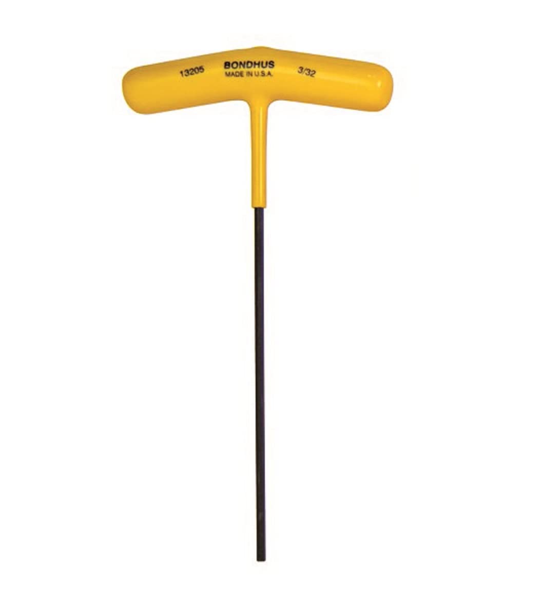Bondhus, 3/32" T-Handle HEX 6" HEX Blade, 3/32", 15205