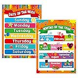 Days of the Week, Months of the Year Laminated