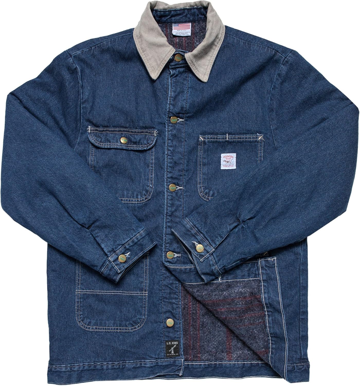 Pointer Brand Indigo Denim Barn Coat MTALL Blue at Amazon Men’s Clothing store