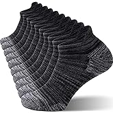 FYTUTESE Mens Socks Ankle Running Athletic Low Cut Cushioned Moisture Wicking Short Socks for Men 5 Pairs