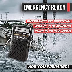 PowerBear Portable Radio | AM/FM, 2AA Battery
