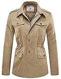 WenVen Women's Canvas Twill Military Anorak