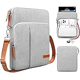 Lacdo Tablet Sleeve Bag for 11 inch iPad A16 / 11 inch ipad Pro M5 M4 / 11 Inch iPad Air M3 M2 / 10.9" iPad / 10.2" 10.9" ipad Air, 11" Samsung Galaxy Tab A9+ Tablet Bag with Shoulder Strap, Gray