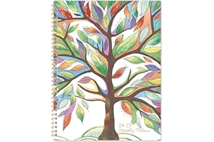 TULLOFA 2023-2025 Planner - Planner 2023-2025, Weekly & Monthly Planner 2023-2025 with Tabs, June. 2023 - July. 2023, 8.5" x 11", Hardcover with Back Pocket + Thick Paper + Twin-Wire Binding - Watercolor Tree