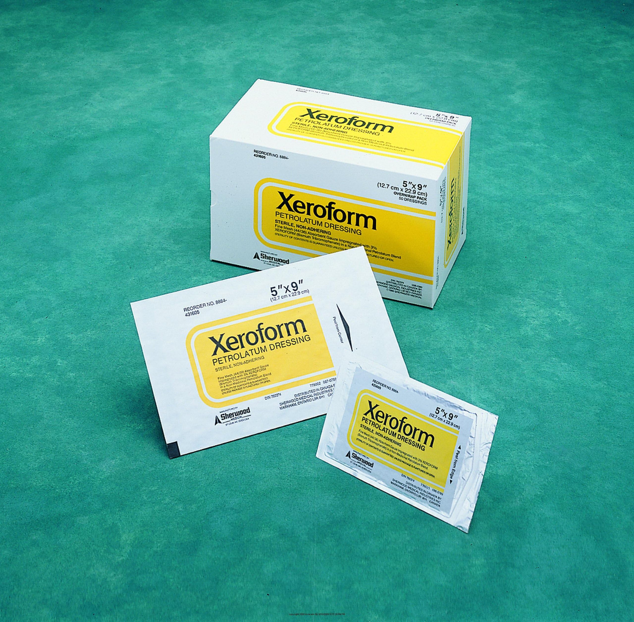 Xeroform Petrolatum Gauze Dressing, Xeroform Drs Non-Adh 1X8 in, (1 BOX, 50 EACH)