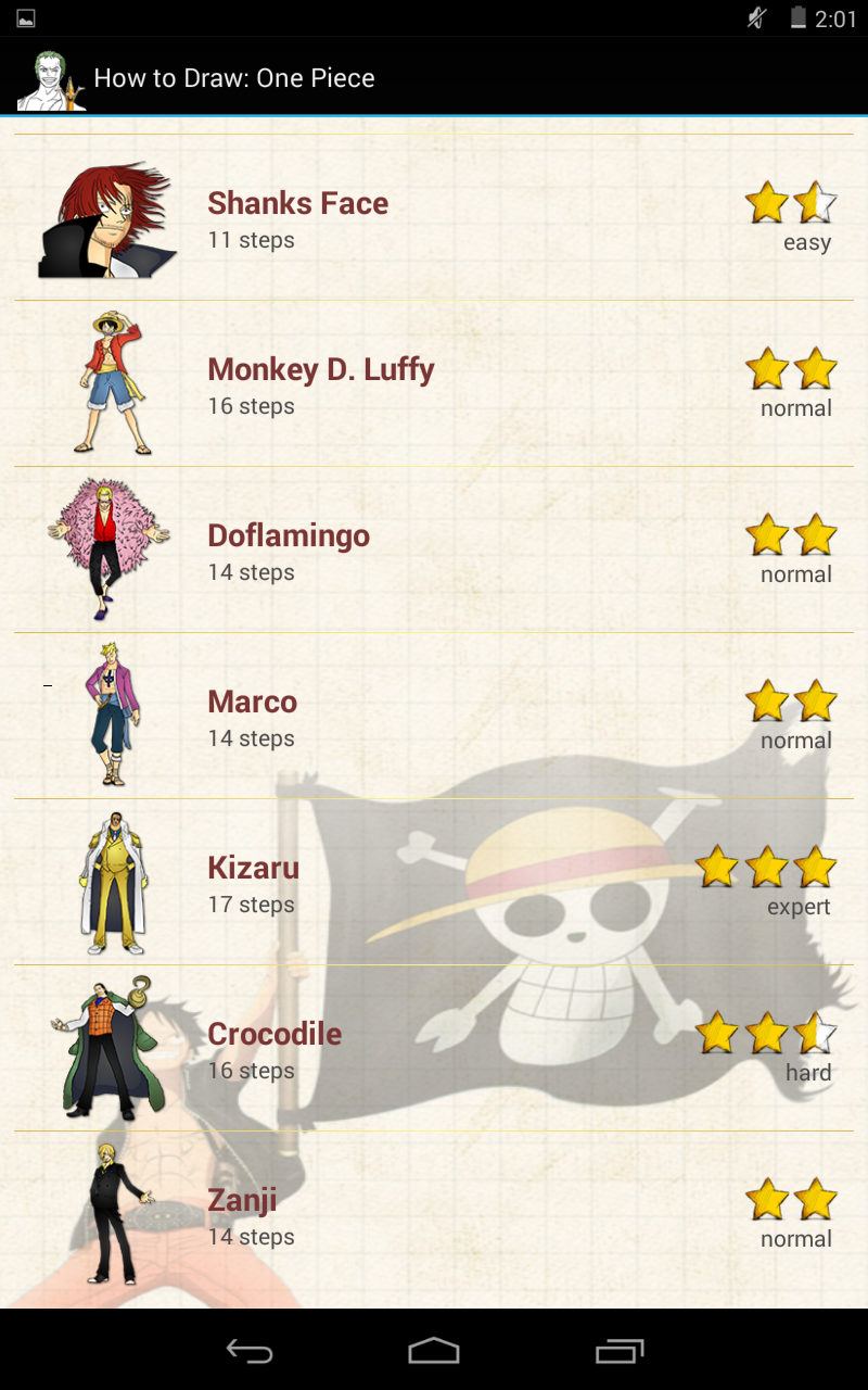 How To Draw One Piece Anime Manga Characters Amazon Com Appstore For Android