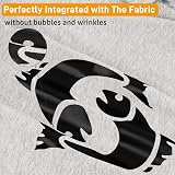 IModeur Black HTV Vinyl 12 x 5 ft Iron On for Fabric Easy Weeding view 3