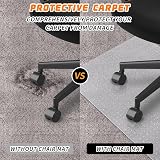 SHAREWIN Office Chair Mat for Carpet 120x90 cm Clear PVC Desk Carpet Mat view 3