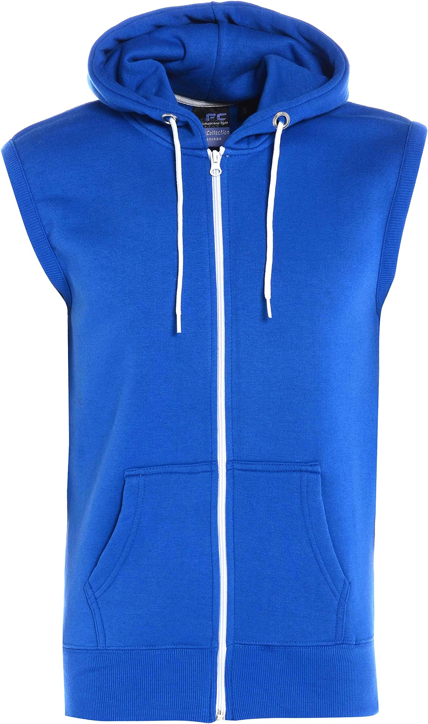 TIA LONDON Kids Girls Boys Plain Gilet Fleece Hoodie Zipper Sleeveless Jacket 7-13 Years