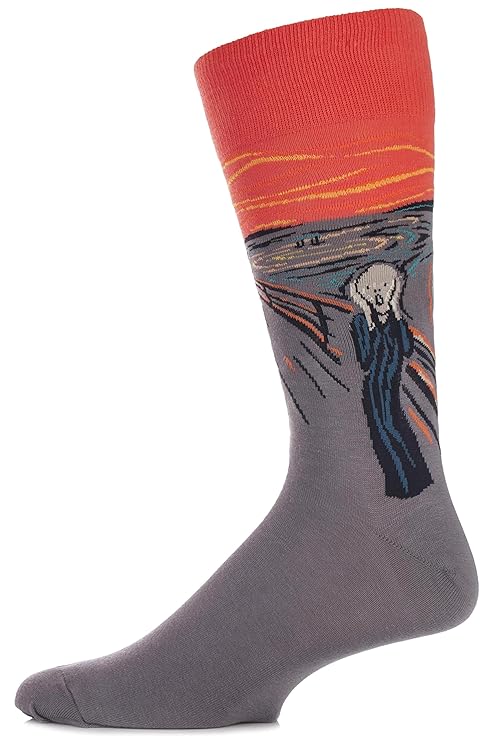 Hot Sox Herren 1 Paar HotSox Artist Collection Der Schrei Baumwollsocken