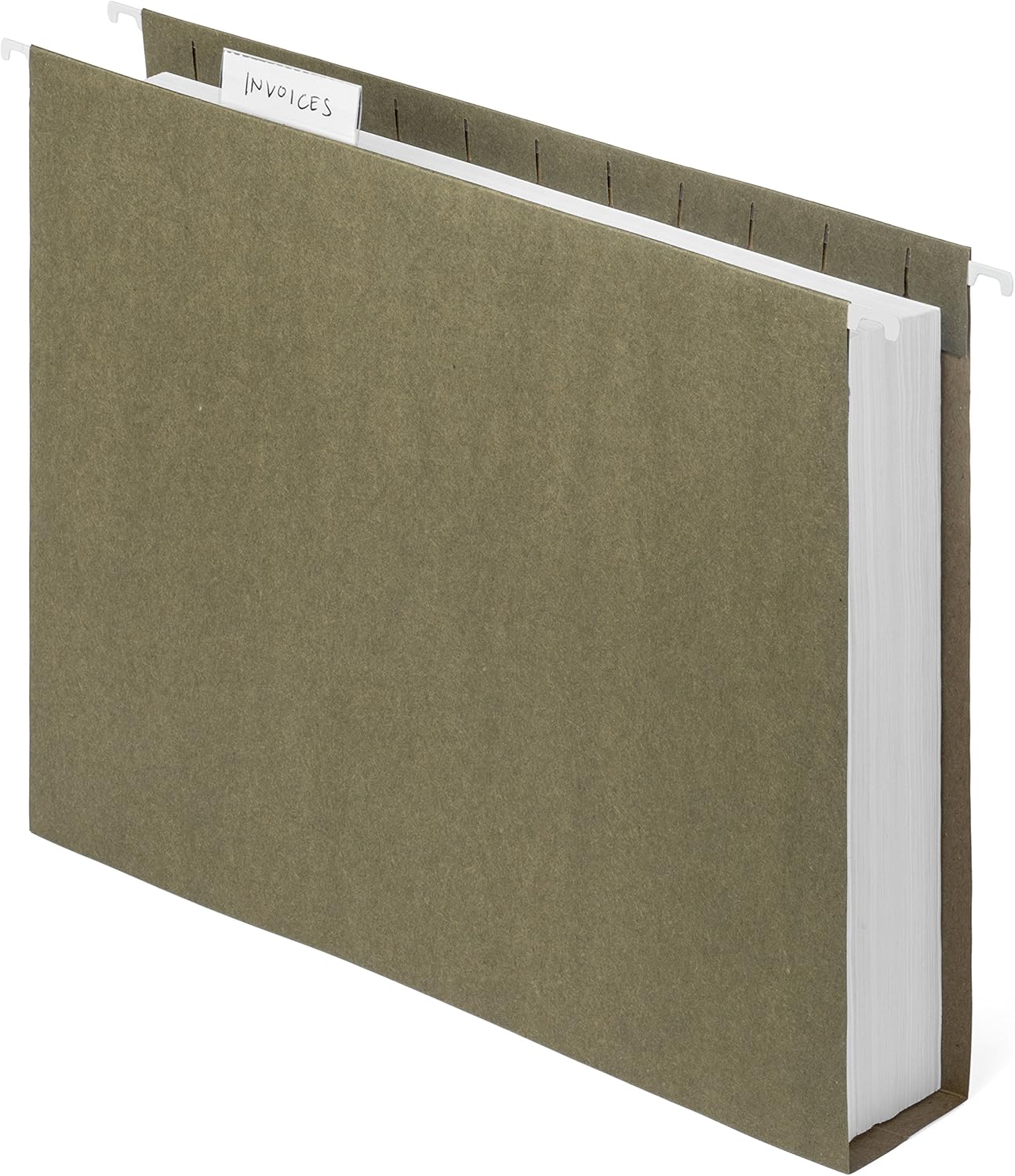 Blue Summit Supplies Extra Capacity Hanging File Folders, 25 Reinforced Hang Folders, Heavy Duty 2 Inch Expansion, Designed for Bulky Files and Charts, Letter Size, Standard Green, 25 Pack : Office Products