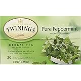 Twinings Pure Peppermint Herbal Tea, 1.41 Ounce Box, 20 Count