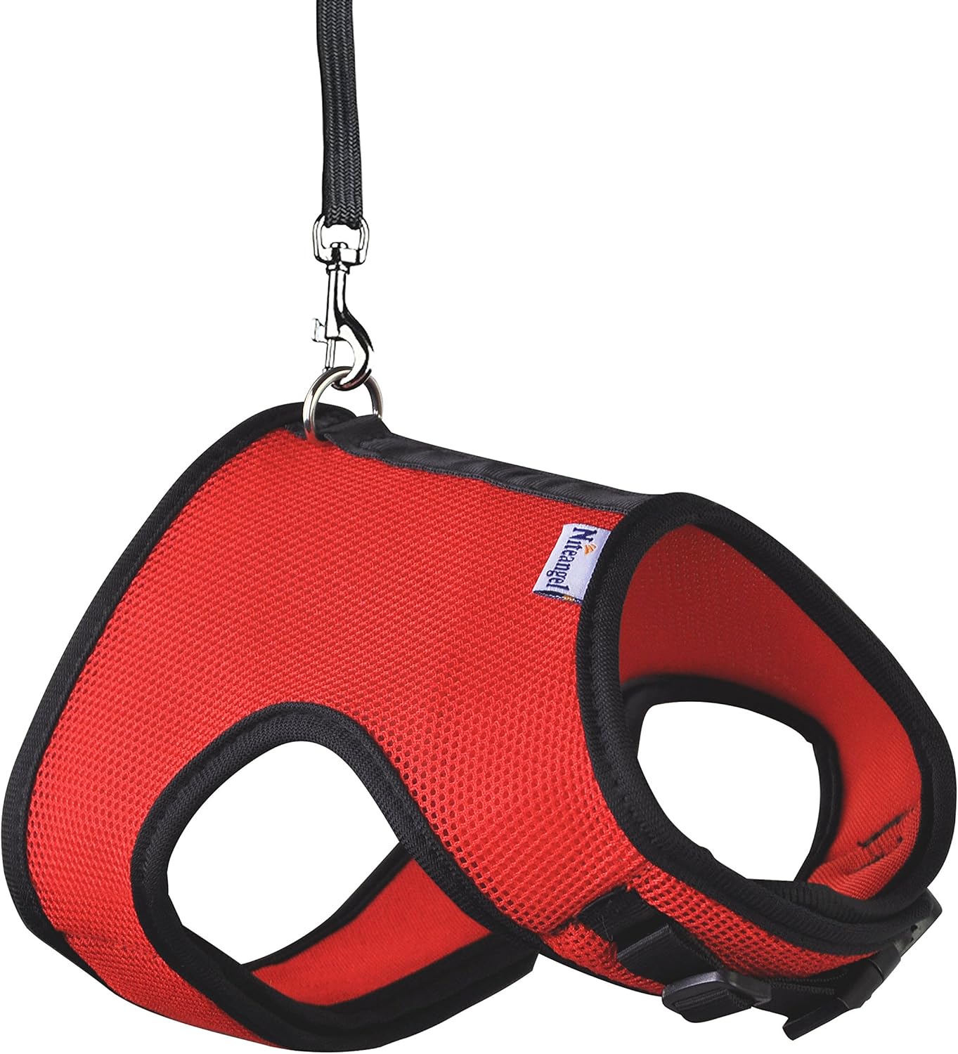 niteangel adjustable soft harness with elastic leash for rabbits