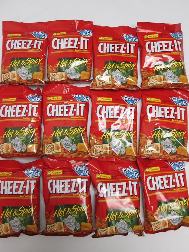 Sunshine Cheezit Grab N' Go Baked Hot & Spicy Baked Snack Crackers