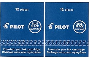 Pilot Namiki IC100 Fountain Pen Ink Cartridges - Blue/Black (Pack of 2)