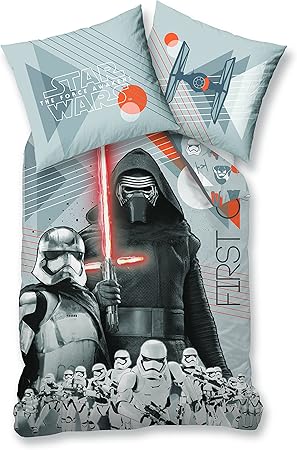 Sahinler Parure De Lit Star Wars Coton Orange Gris 200x140 Cm Amazon Fr Cuisine Maison