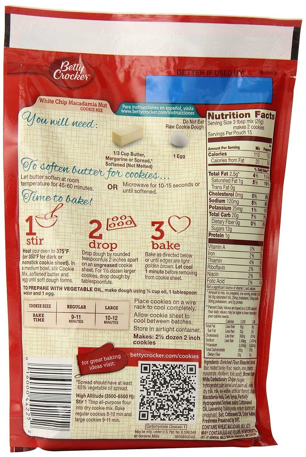 betty crocker sugar cookie mix ingredients