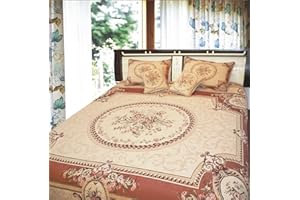 DADA BEDDING COLLECTION DaDa Bedding YFJF-D-001-4 3-Piece Elegant Chenille Woven Bedspread, Twin, Orange/Brown