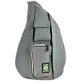 DIME BAGS Crossbody Bag, Shoulder Sling Backpack with Adjustable Single Strap, 2 Main Zipper Pockets, 7 Compartments for Storage, Durable Hempster Material, Padded Cotton Interior (Aqua)