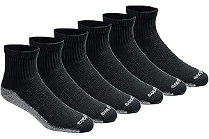 Dickies Men's Dri-tech Moisture Control Quarter Socks (6-Pack)