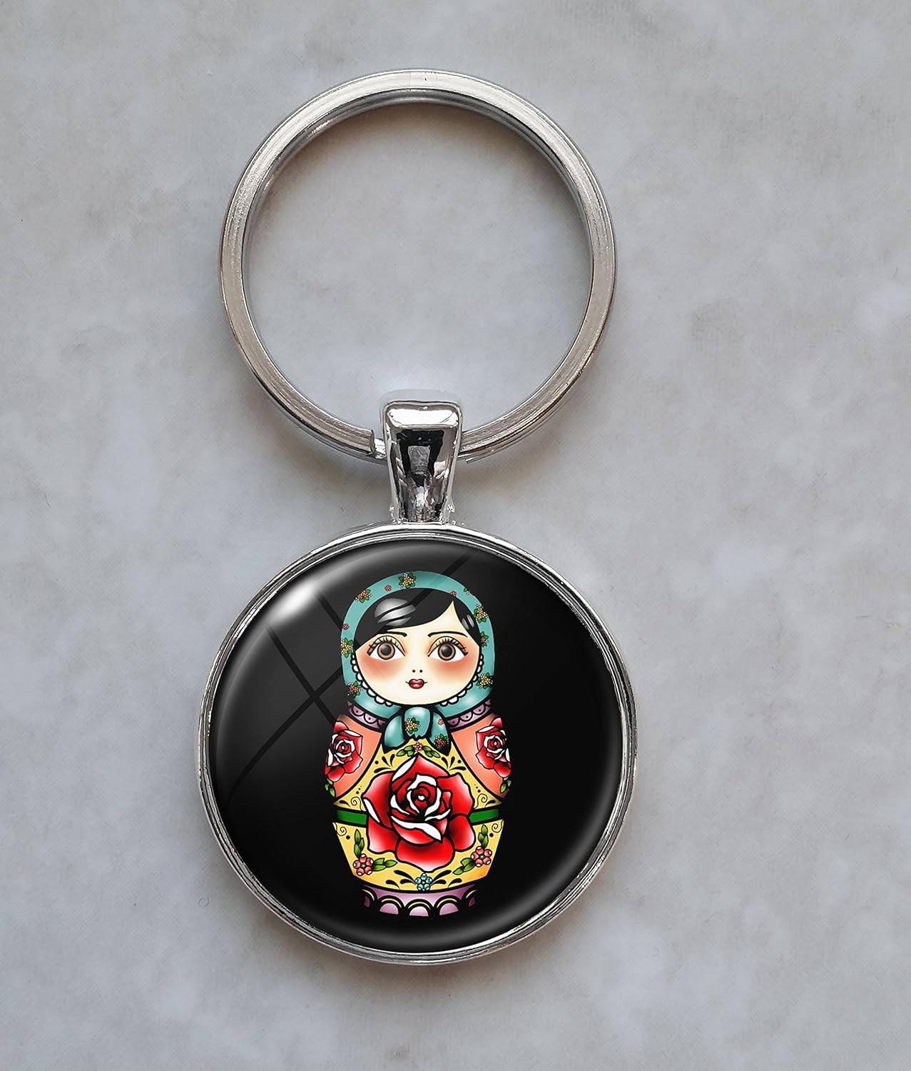 Russian Nesting Doll matryoshka Keychain Keychains & Keyrings,Key