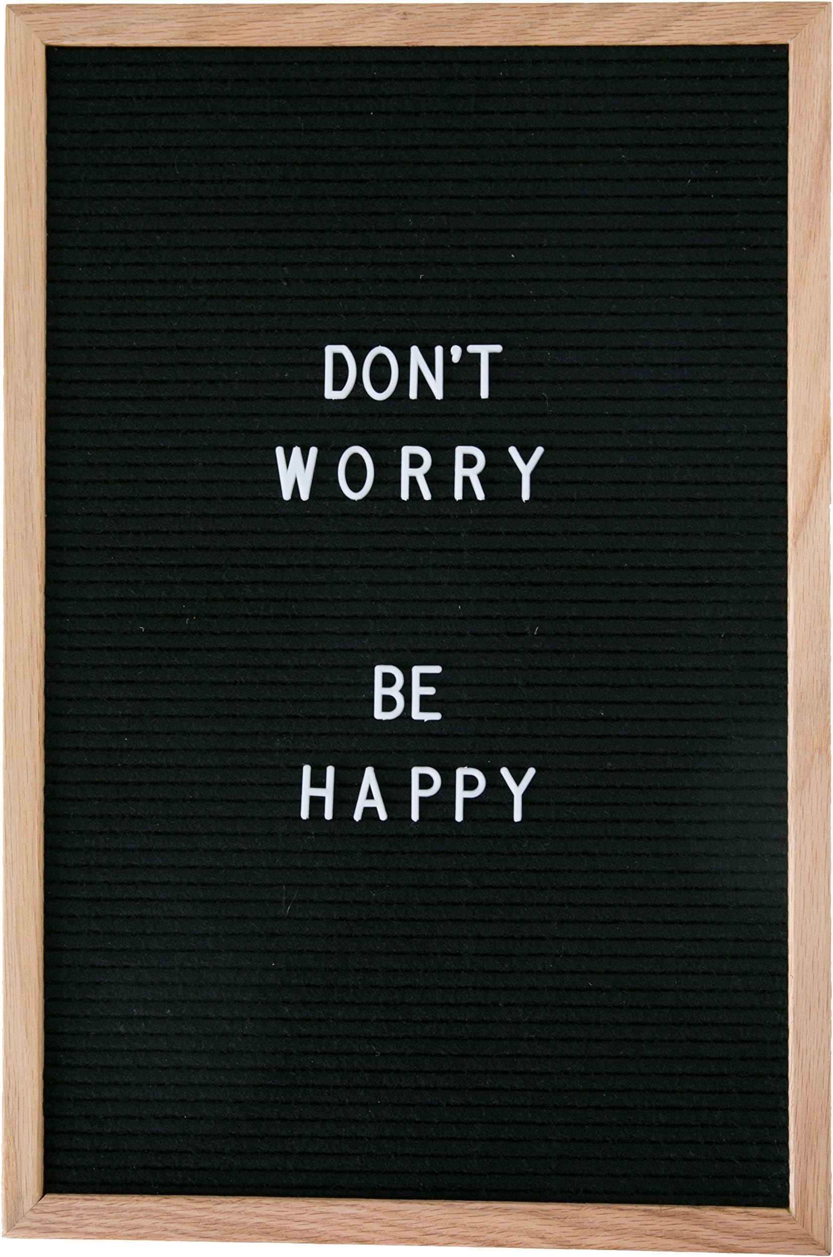 Word Up Premium Felt Letter Board with Oak Frame 12" x 18" and 290 Letters