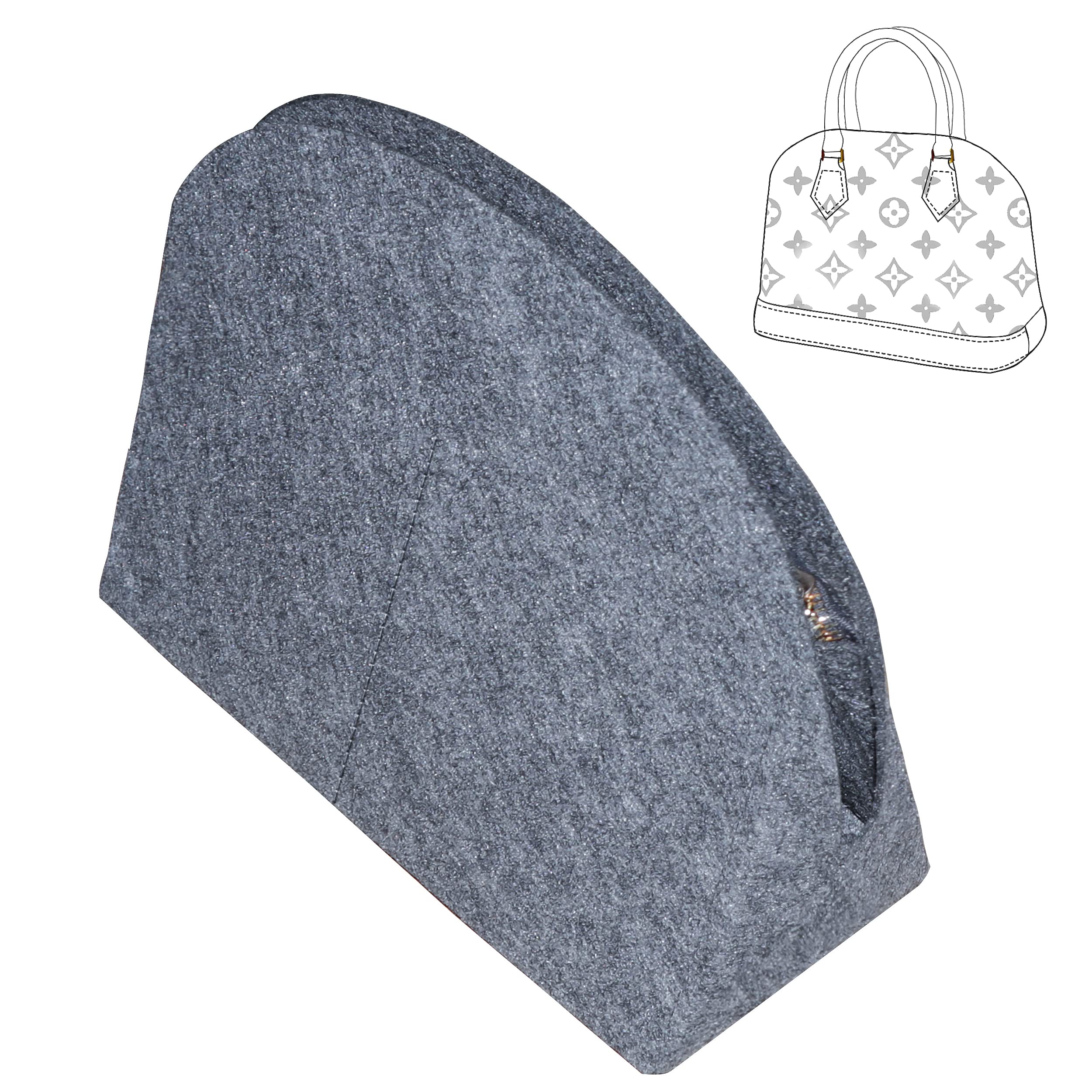 Fovasen Bag Organiser Felt Handbag Organiser for Alma BB PM Insert Tote Organiser - Alma BB,grey