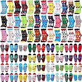 Jeyiour 36 Pcs Funny Teacher Crew Socks Cotton Novelty Knit Socks Appreciation Gift for Teachers' Day Graduation Birthday