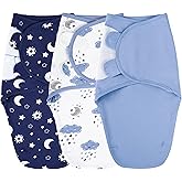 Yoofoss Baby Swaddles for Newborns 100% Cotton, Adjustable Swaddle 0-3 Months 3 Pack Newborn Swaddle Sack, Breathable Soft(Small)