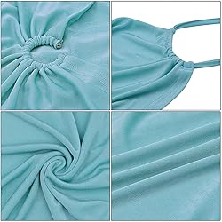 RARITYUS Women Sexy Backless Ruched Maxi Dress