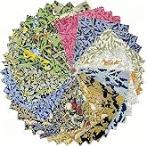 Retro Precut Fabric for Quilting 5 Inch Vintage Floral Fabric Squares 5x5 Precut Quilt Squares for DIY Crafts Charm Packs for Quilting (42Pcs)