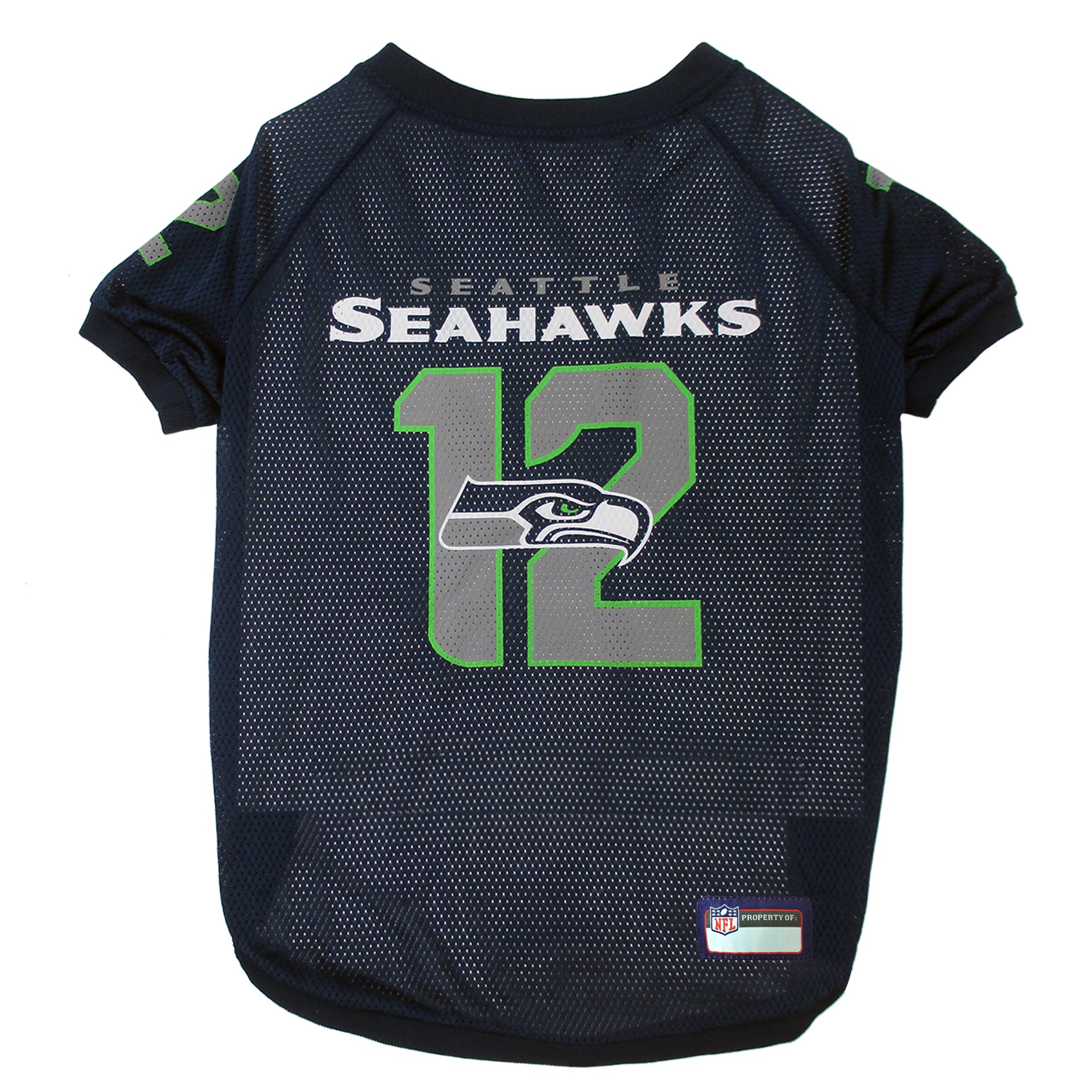 Pets First Seattle Seahawks NFL Jersey - 12th Man - X-Small. Cutest Football Jersey for Dogs & Cats