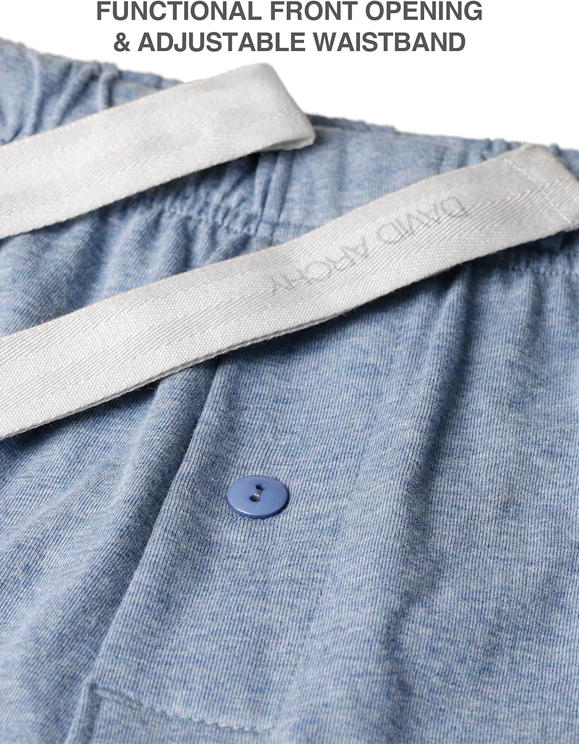 DAVID ARCHY Men's Cotton PJs Heather Striped Sleepwear Lounge Wear Top & Bottom Pajama Set at  Men’s Clothing store