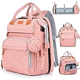 JOYCE Diaper Bag, with Diaper Changing Station, Multi-functional Large-capacity Diaper Bag Backpack, Best Gift for Newborns, Travel Essentials Diaper Bag Backpack (Pink)