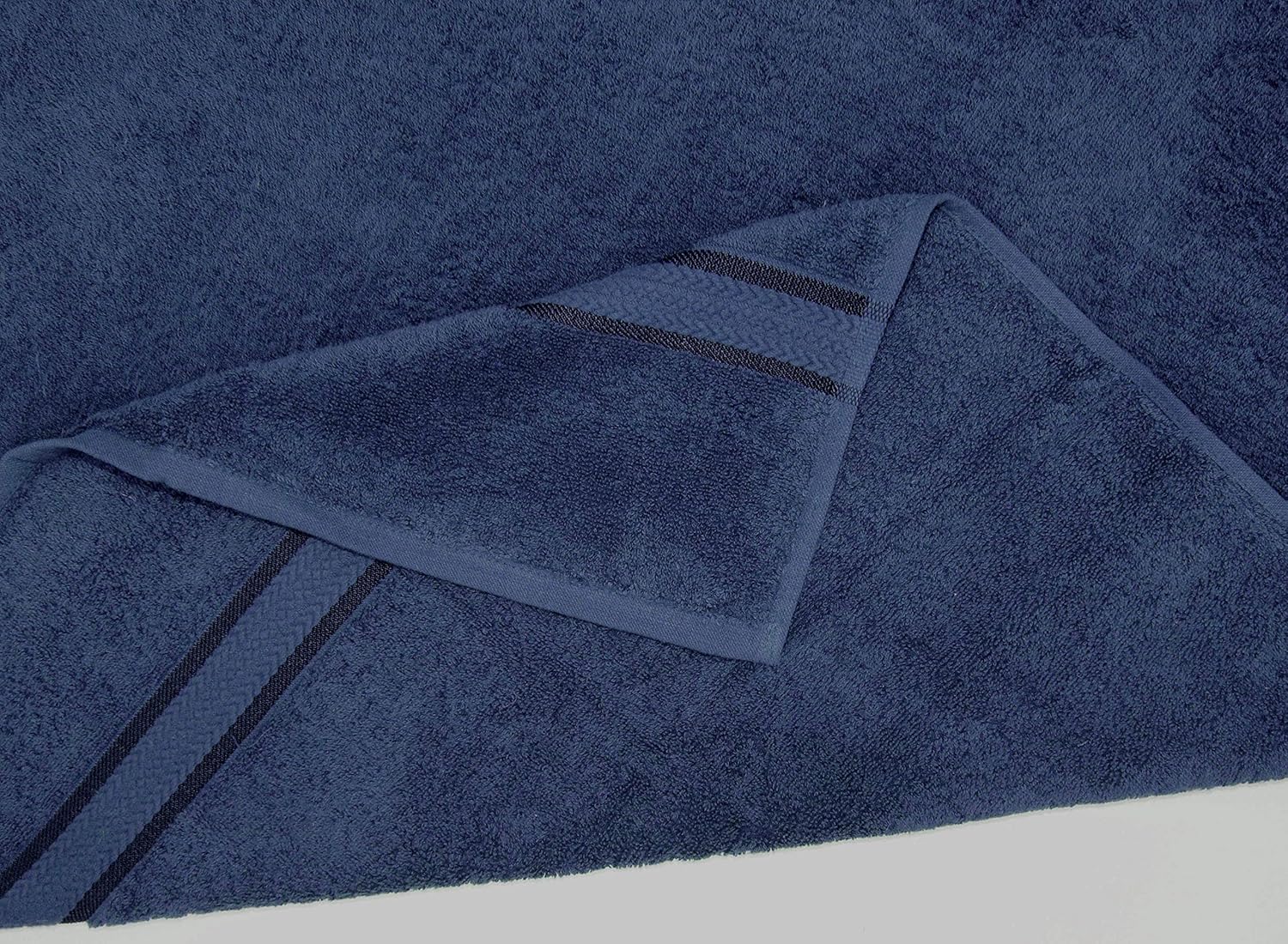 COTTON CRAFT Ultra Soft Luxury Set of 4 Ringspun Cotton Bath Towels, 580GSM, Heavyweight, 30 inch x 54 inch, Navy Blue: Home & Kitchen