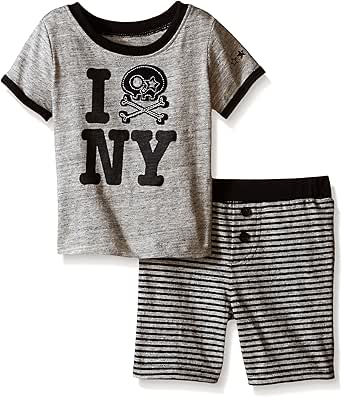 Amazon.com: Amy Coe Baby Boys' Ny Skull 2pc Short Set ...