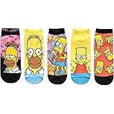 Hyp The Simpsons Juniors/Womens 5 Pack Ankle Socks