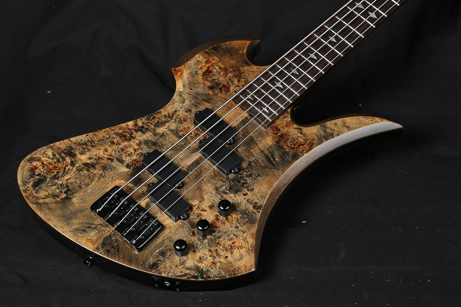 Bc Rich Mbp5ghbk Mockingbird Plus 5 String Electric Bass Guitar Ghost Black