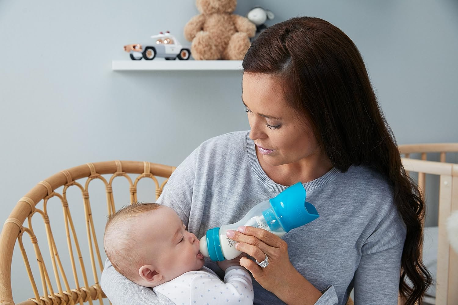 b.box Baby Bottle + Dry Formula Dispenser | Color: Lime Twist | 8 oz. | BPA-Free| Phthalates & PVC Free| Dishwasher Safe : B Box : Baby