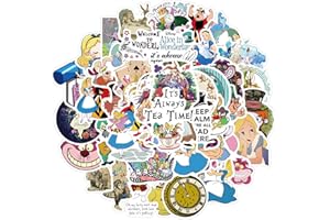 MINRAIN Cute Cartoon Movie Stickers Alice in Wonderland Stickers 50PCS Waterproof Vinyl Decal for Laptop Water Bottle Luggage Skateboard Suitcase Stickers for Childs Teens Aldults (Alice)