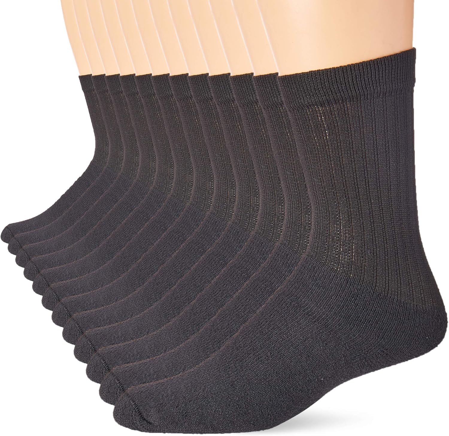Hanes Men's 12Pack FreshIQ Odor Control Protection Crew Socks at