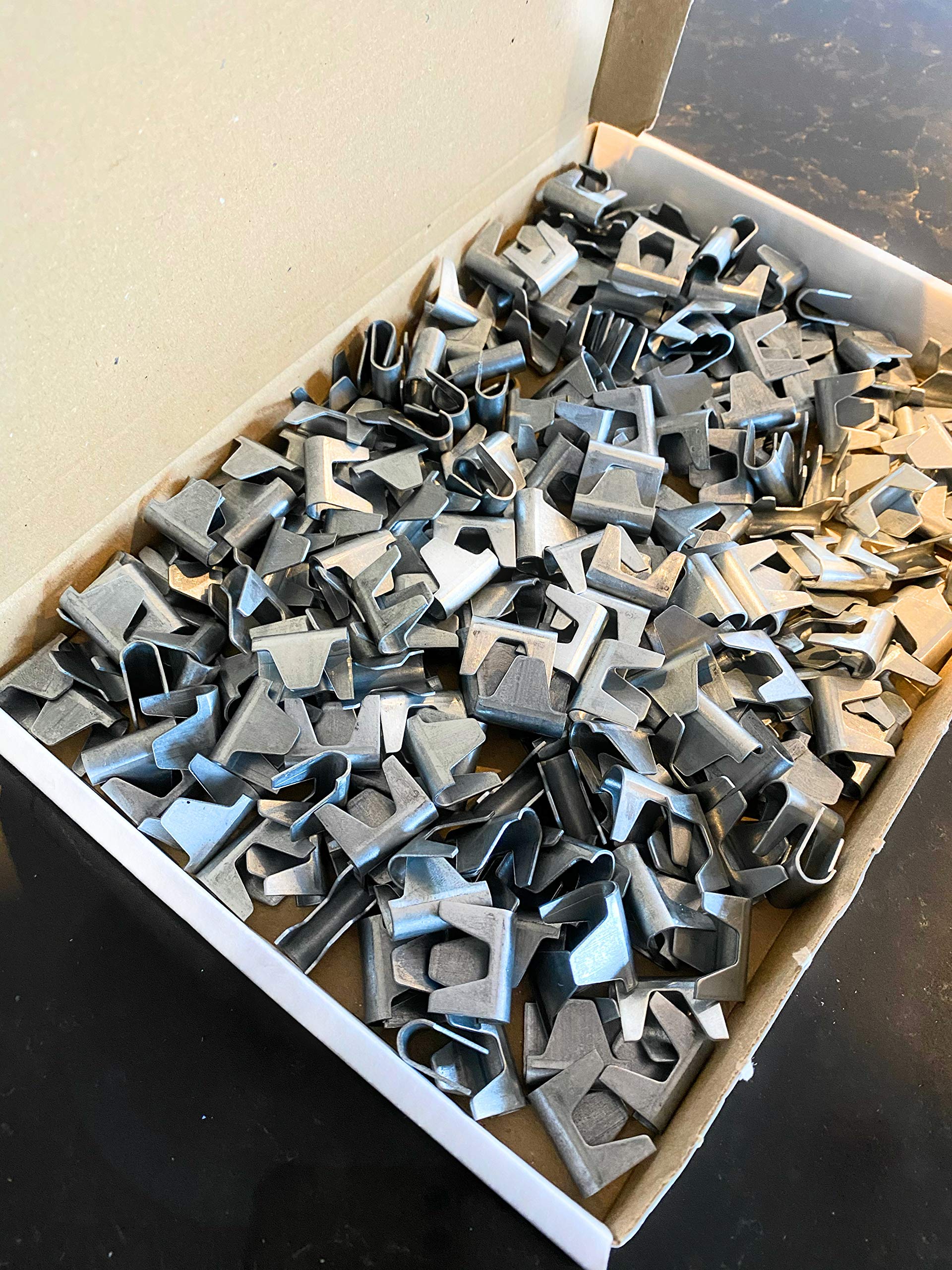 250 Large Wire Mesh Clips - Gabions, Cage making, Fencing, Mesh Panels Clinch Clips