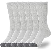 WANDER Men's Cushion Crew Socks 3-6 Pairs Athletic Running 6-9/9-12/12-15 Socks Men Cotton Sport Wicking Work
