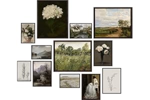 97 Decor Vintage Wall Art Prints - Vintage Posters For Room Aesthetic, Moody Vintage Prints For Wall Decor, French Country Botanical Paintings, Cozy Cottage Gallery Wall Prints For Bedroom (Unframed)