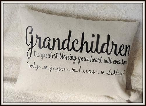 Amazon Com Grandchildren Pillow Pillow With Grandchildren Names