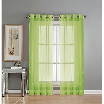 Amazon Com Window Elements Diamond Sheer Voile Extra Wide 56 X 84