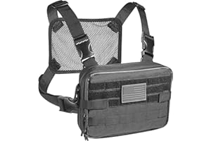 BOUNDLESS PERFORMANCE Tactical Chest Rig Bag for Men - Our Chest Pack is Great for Hiking, Hunting, and Shooting - Two Utility Pockets Holds Gear